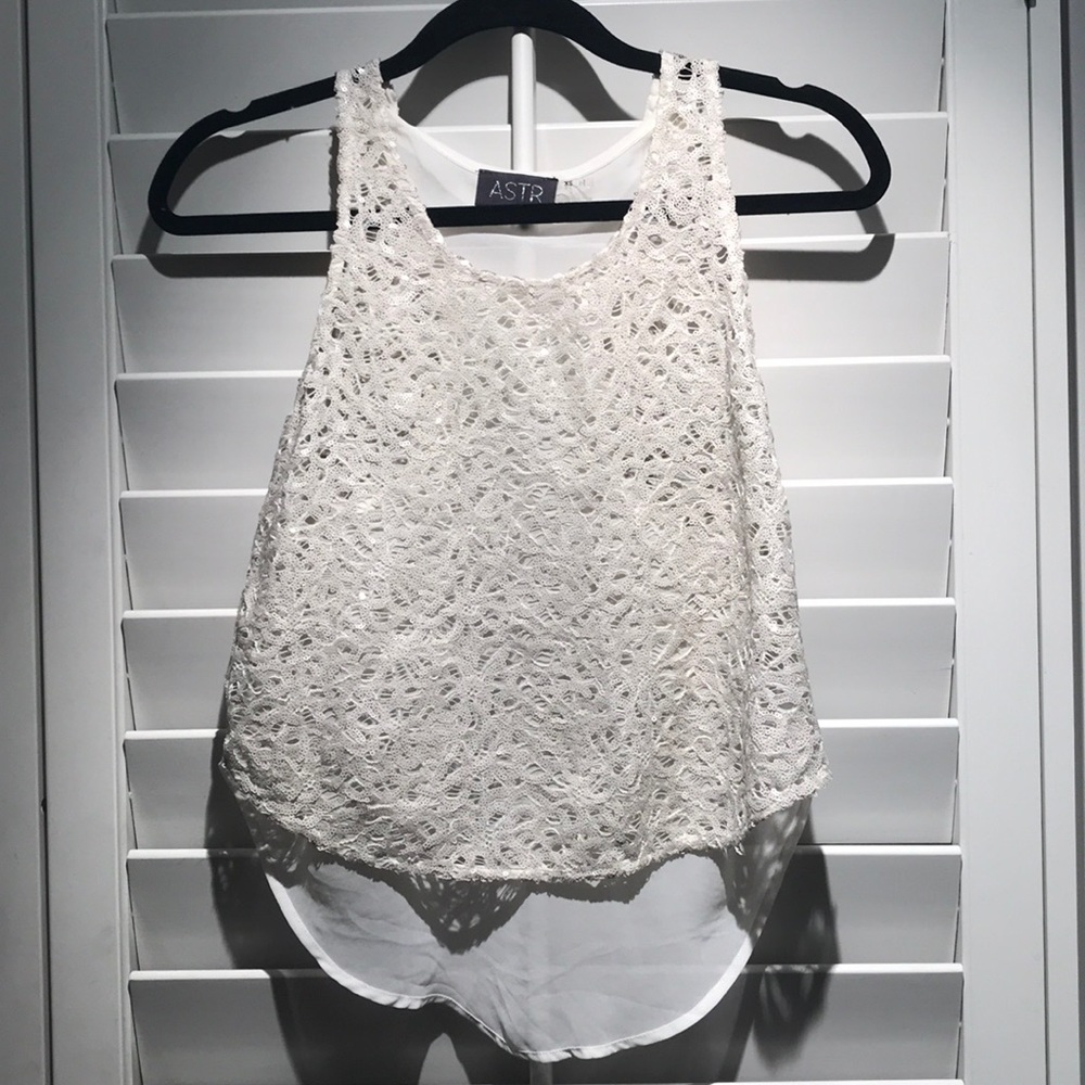 ASTR sequined high low tank